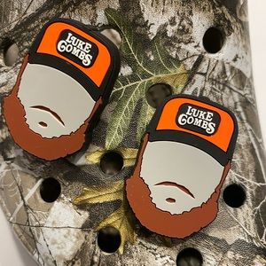 2 Luke Combs Crocs face Jibbitz
